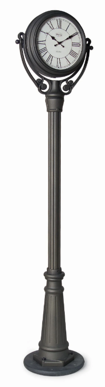 St. Lucia French Street Scene Double-Sided Floor Clock
