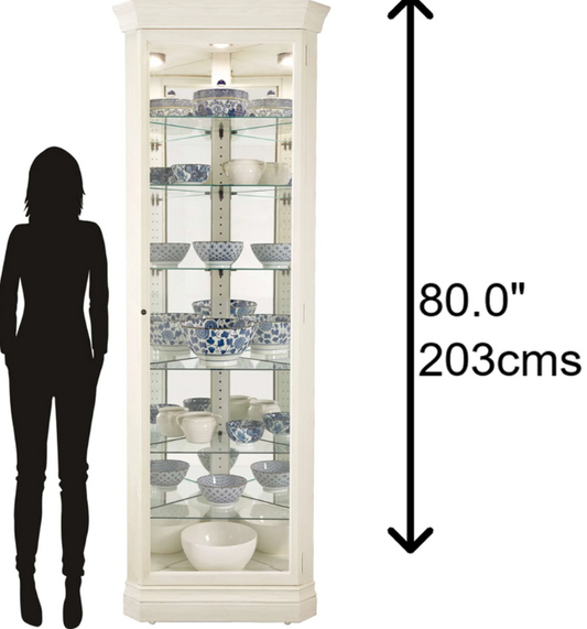 Delia II Corner Curio Cabinet