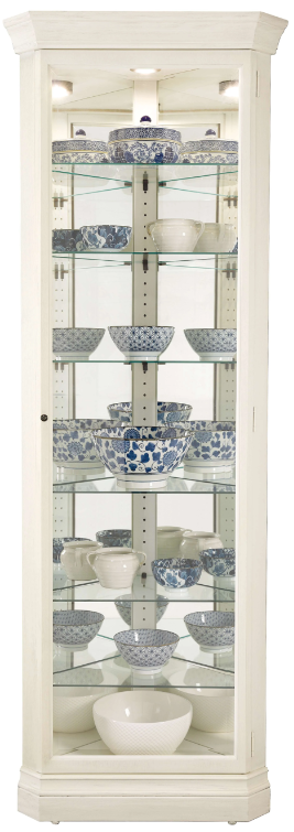 Delia II Corner Curio Cabinet