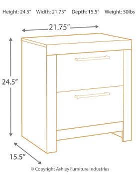 Ashley Express - Derekson Two Drawer Night Stand