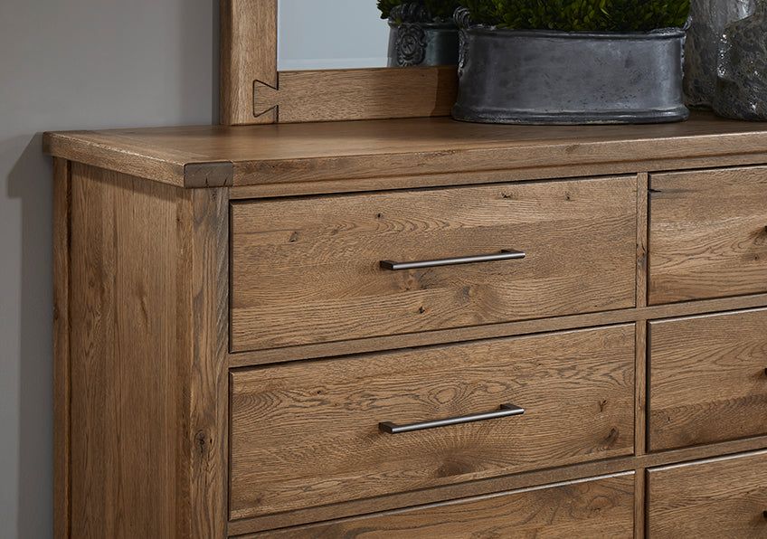 Dovetail 8 Drawer Dresser with Mirror