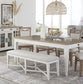 AMERICANA MODERN DINING BENCH COUNTER UPHOLSTERED 49 IN.