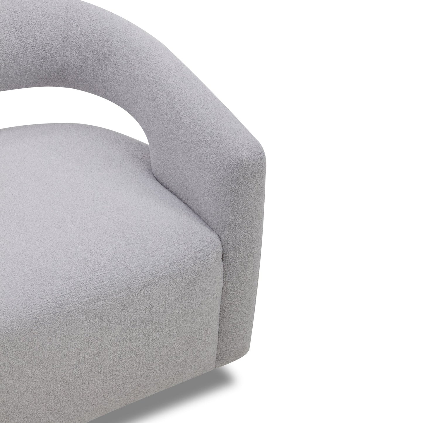 ORBIT - DAME DOVE OPEN BACK ACCENT SWIVEL CHAIR