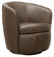 BAROLO - VINTAGE BROWN SWIVEL CLUB CHAIR