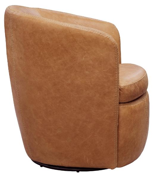BAROLO - VINTAGE SADDLE SWIVEL CLUB CHAIR