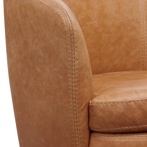 BAROLO - VINTAGE SADDLE SWIVEL CLUB CHAIR