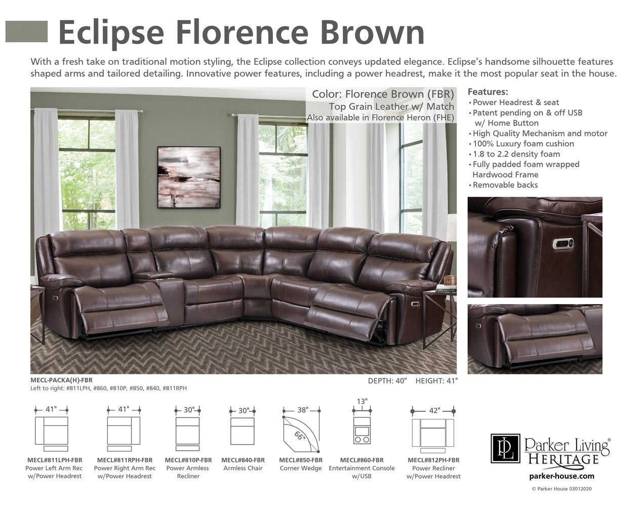 ECLIPSE - FLORENCE BROWN 6PC PACKAGE A (811LPH, 810, 850, 840, 860, 811RPH)