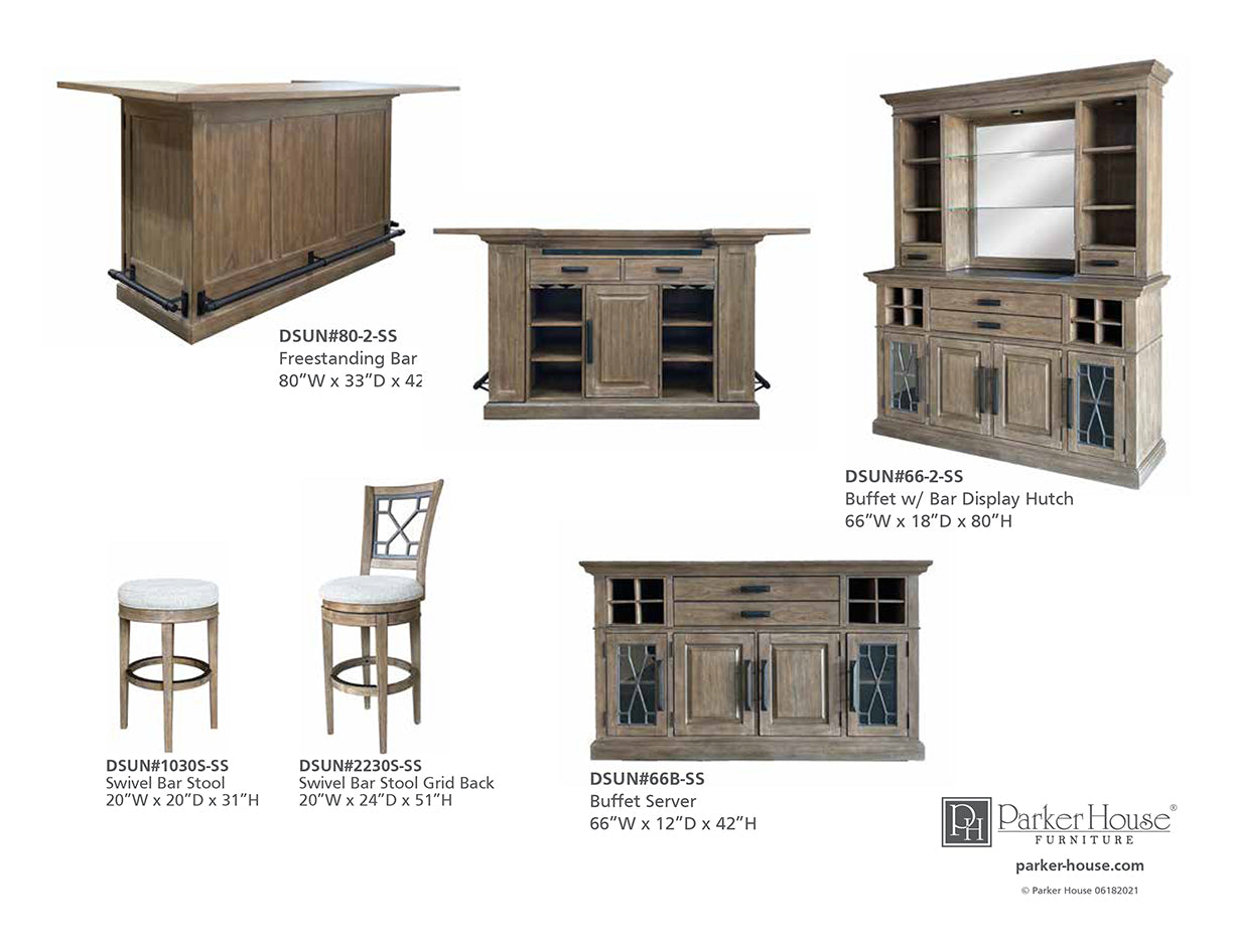 SUNDANCE DINING - SANDSTONE BUFFET SERVER 66 IN. X 19 IN.