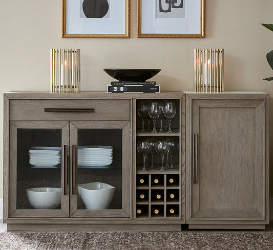 PURE MODERN DINING MULTI-FUNCTIONAL SERVER W/BAR CABINET
