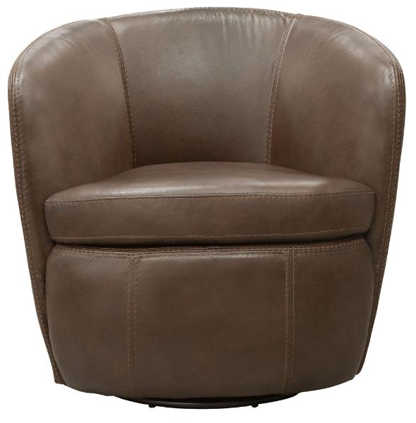 BAROLO - VINTAGE BROWN SWIVEL CLUB CHAIR