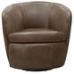 BAROLO - VINTAGE BROWN SWIVEL CLUB CHAIR