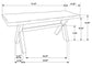 Alston 47-inch Solid Wood Dining Bench Knotty Nutmeg