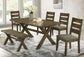 Alston 47-inch Solid Wood Dining Bench Knotty Nutmeg