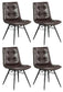 Aiken Upholstered Dining Side Chair Brown (Set of 4)