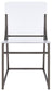 Adino Acrylic Dining Side Chair Black Nickel (Set of 2)