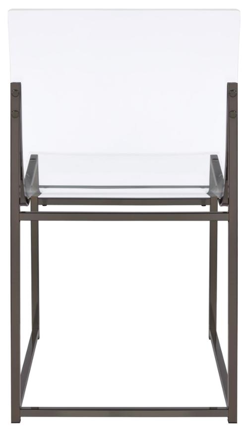 Adino Acrylic Dining Side Chair Black Nickel (Set of 2)