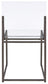 Adino Acrylic Dining Side Chair Black Nickel (Set of 2)