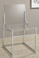 Adino Acrylic Dining Side Chair Chrome (Set of 2)