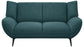 Acton Upholstered Flared Arm Loveseat Teal Blue