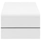Airell Rectangular Coffee Table with Shelf White High Gloss