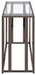 Adri Glass Top Entryway Console Table Black Nickel