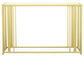 Adri Glass Top Entryway Console Table Matte Brass