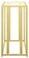 Adri Glass Top Entryway Console Table Matte Brass
