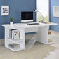 Alice 71-inch 4-shelf Engineered Wood Writing Desk White