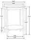 Adhvik Round End Side Table Marble Shelf Natural and Black