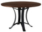 48 INCH ROUND TABLE W/ METAL BASE