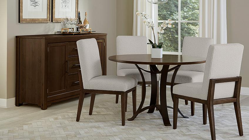 48 INCH ROUND TABLE W/ METAL BASE
