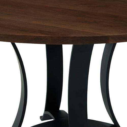 48 INCH ROUND TABLE W/ METAL BASE
