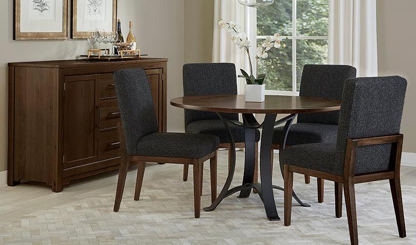 48 INCH ROUND TABLE W/ METAL BASE
