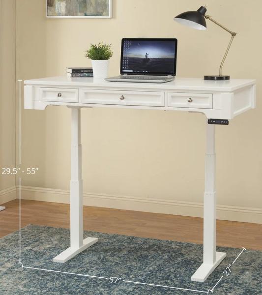 BOCA 57 IN. POWER LIFT DESK (FROM 29 IN. TO 55 IN.) (BOC#257T AND LIFT#200WHT)