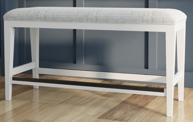 AMERICANA MODERN DINING BENCH COUNTER UPHOLSTERED 49 IN.