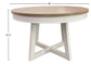 AMERICANA MODERN DINING DINING TABLE 48 IN. ROUND TO 66 IN. (18 IN. LEAF)