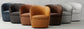 BAROLO - VINTAGE BROWN SWIVEL CLUB CHAIR