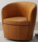 BAROLO - VINTAGE SADDLE SWIVEL CLUB CHAIR