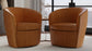 BAROLO - VINTAGE SADDLE SWIVEL CLUB CHAIR