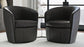 BAROLO - VINTAGE SLATE SWIVEL CLUB CHAIR