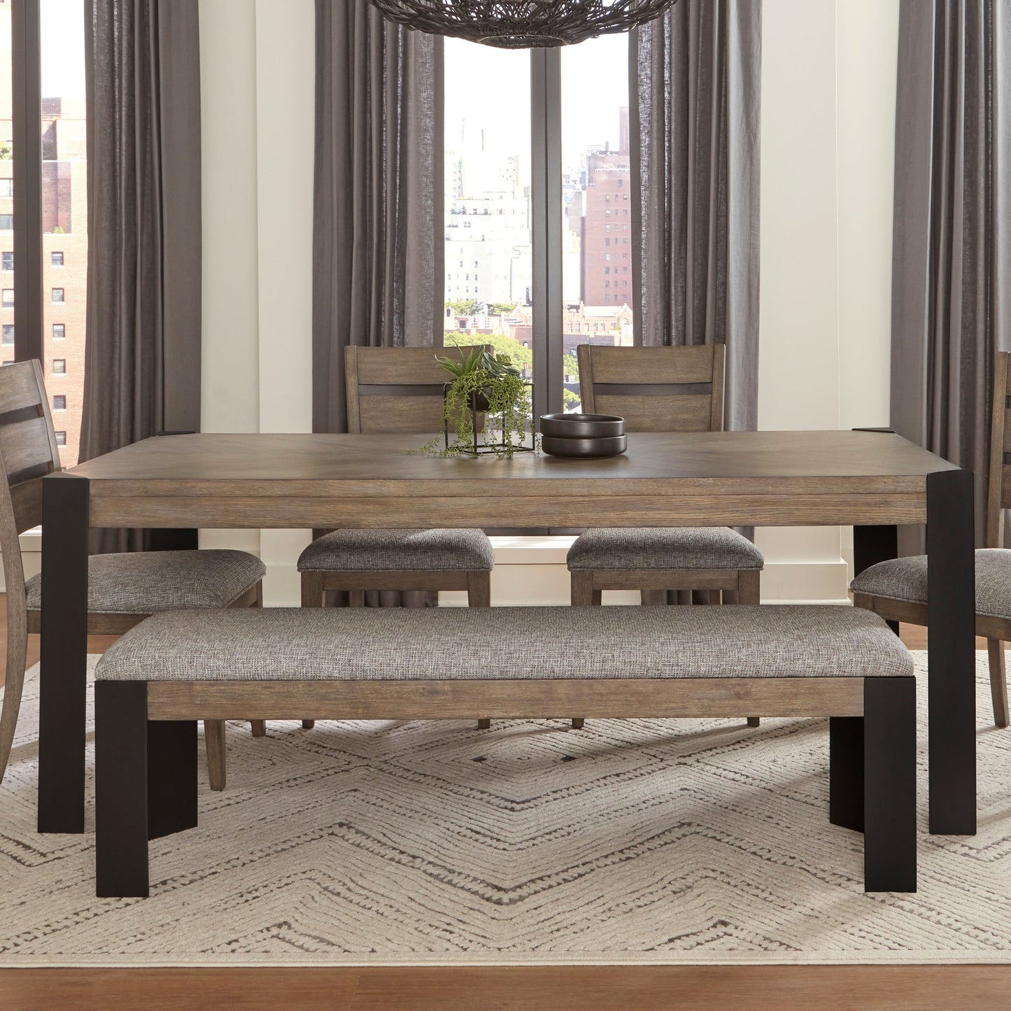CEDAR FORK DINING BENCH