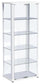 Aero 5-shelf Display Curio Cabinet with LED Lighting White