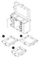 Acena 7-drawer Vanity Set with Lighting Black High Gloss