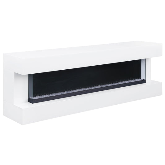 Vallerie 71-inch BT Speaker TV Stand Fireplace Console White