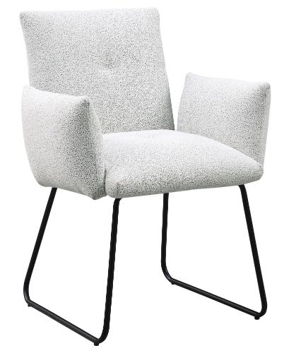 Ackland Upholstered Dining Arm Chair Light Grey (Set of 2)