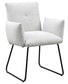 Ackland Upholstered Dining Arm Chair Light Grey (Set of 2)