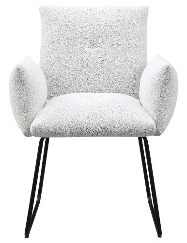 Ackland Upholstered Dining Arm Chair Light Grey (Set of 2)