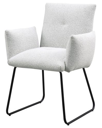 Ackland Upholstered Dining Arm Chair Light Grey (Set of 2)