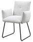 Ackland Upholstered Dining Arm Chair Light Grey (Set of 2)