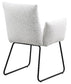 Ackland Upholstered Dining Arm Chair Light Grey (Set of 2)